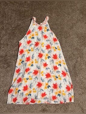 ANDRÉE BY UNIT Sleeveless Dress Medium Tie Neck Lined Rayon Spring Summer